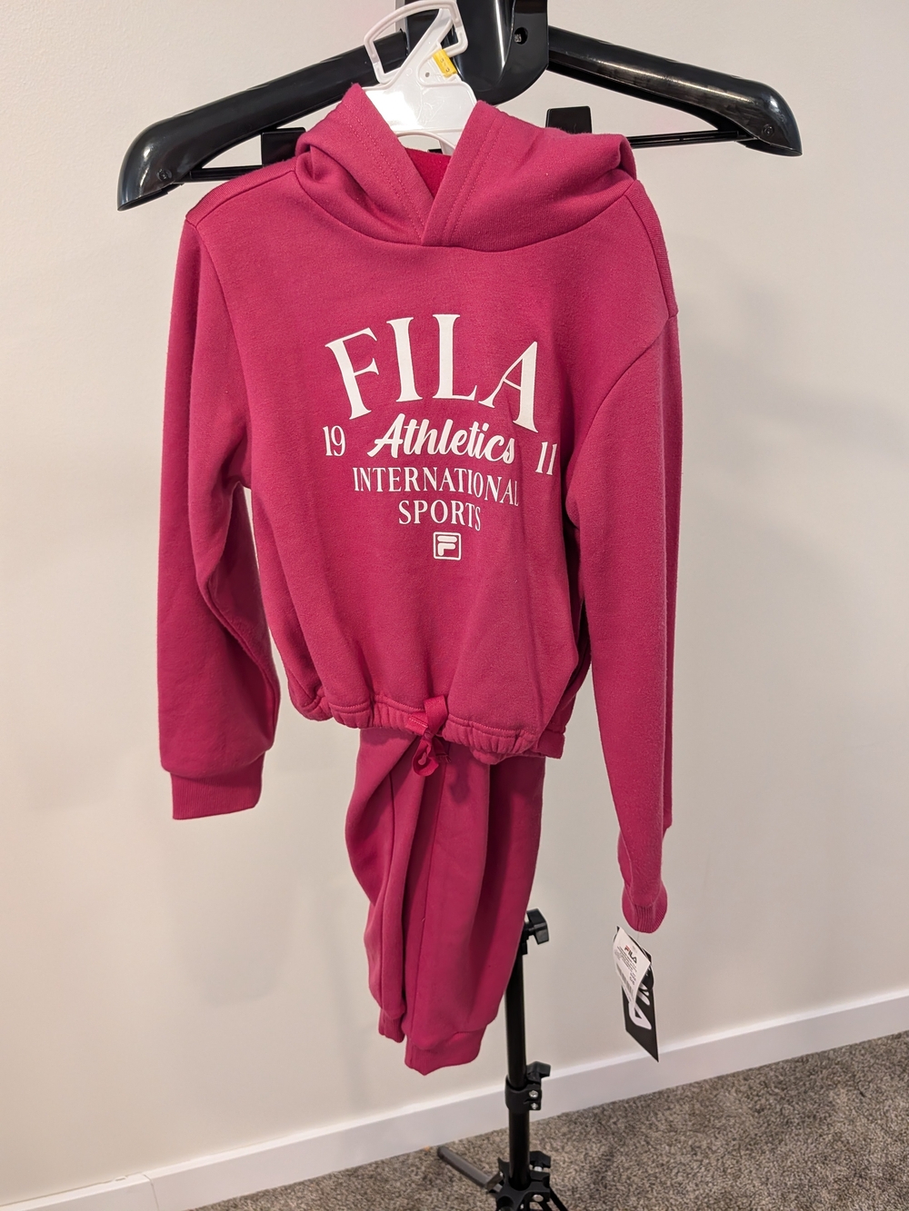 FILA Kids' Pink Athletic Hooded Sweats